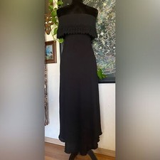American Rag Black Sleeveless tube Bohemian Maxi Lace Dress. Small. 100% Rayon. 