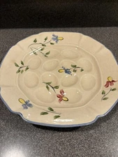 Vintage Designcraft 402 USA Deviled Egg Platter Tray Plate Floral French Country