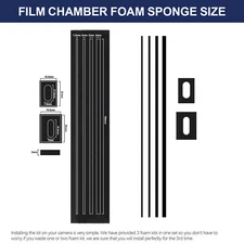 String/Strip Type Backdoor Light Seal Foam Sponge 3 Kits For Point Shoot Camera