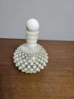 Fenton Vintage White Opalescent Hobnail Perfume Bottle