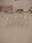 VTG MCM Lot Of Three Etched Floral Leaf Champagne Coupes — photo 1