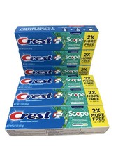 Lot of 6 x Crest Plus Scope Whitening Toothpaste 2.3 oz - NEW 1.16 per gallon