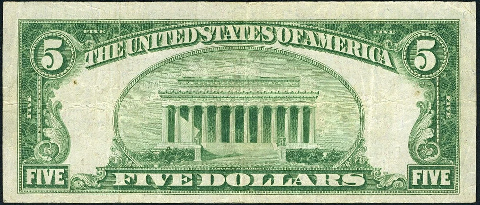 FR. 1951 D $5 1928-A Federal Reserve Note Cleveland D-A Block VF+ - Image 3 of 3