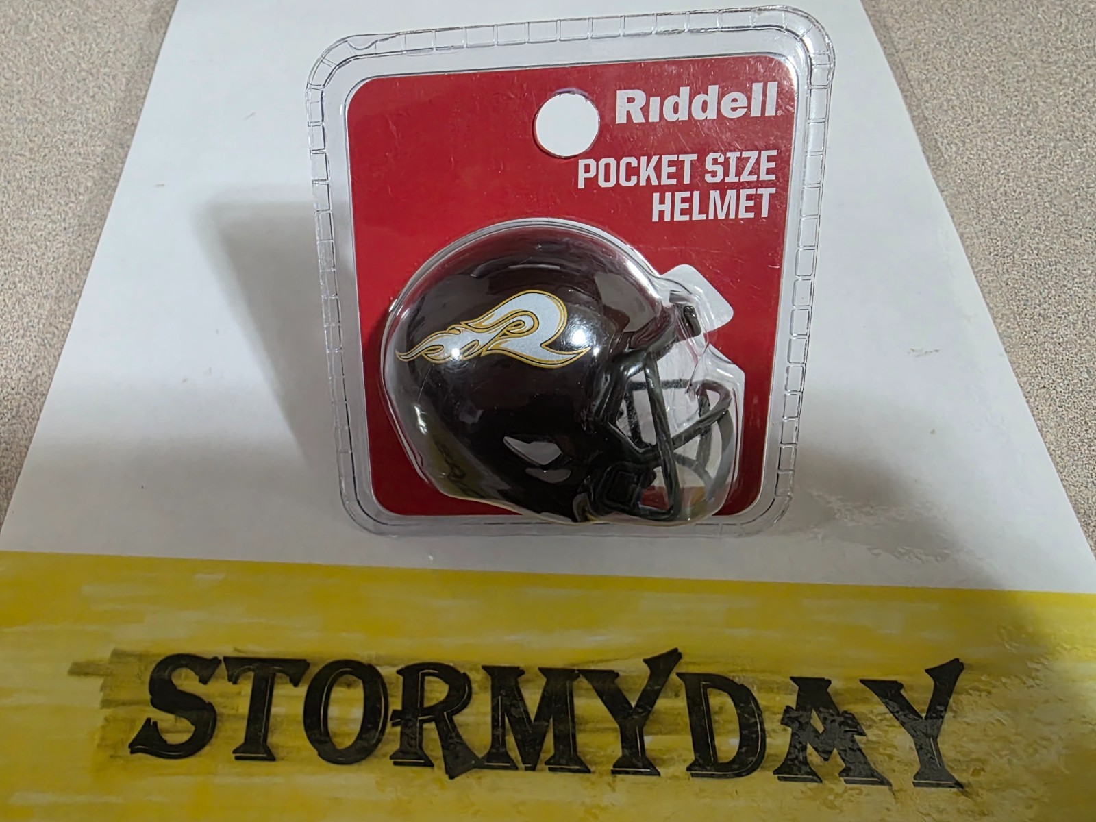 RIDELL POCKET PRO SIZE FOOTBALL helmet RIDDELL LOGO 2025 SPEED black ...