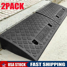 2 Pack Driveway Ramp Heavy Duty Vehicle Curb Rubber Threshold Ramp Professional