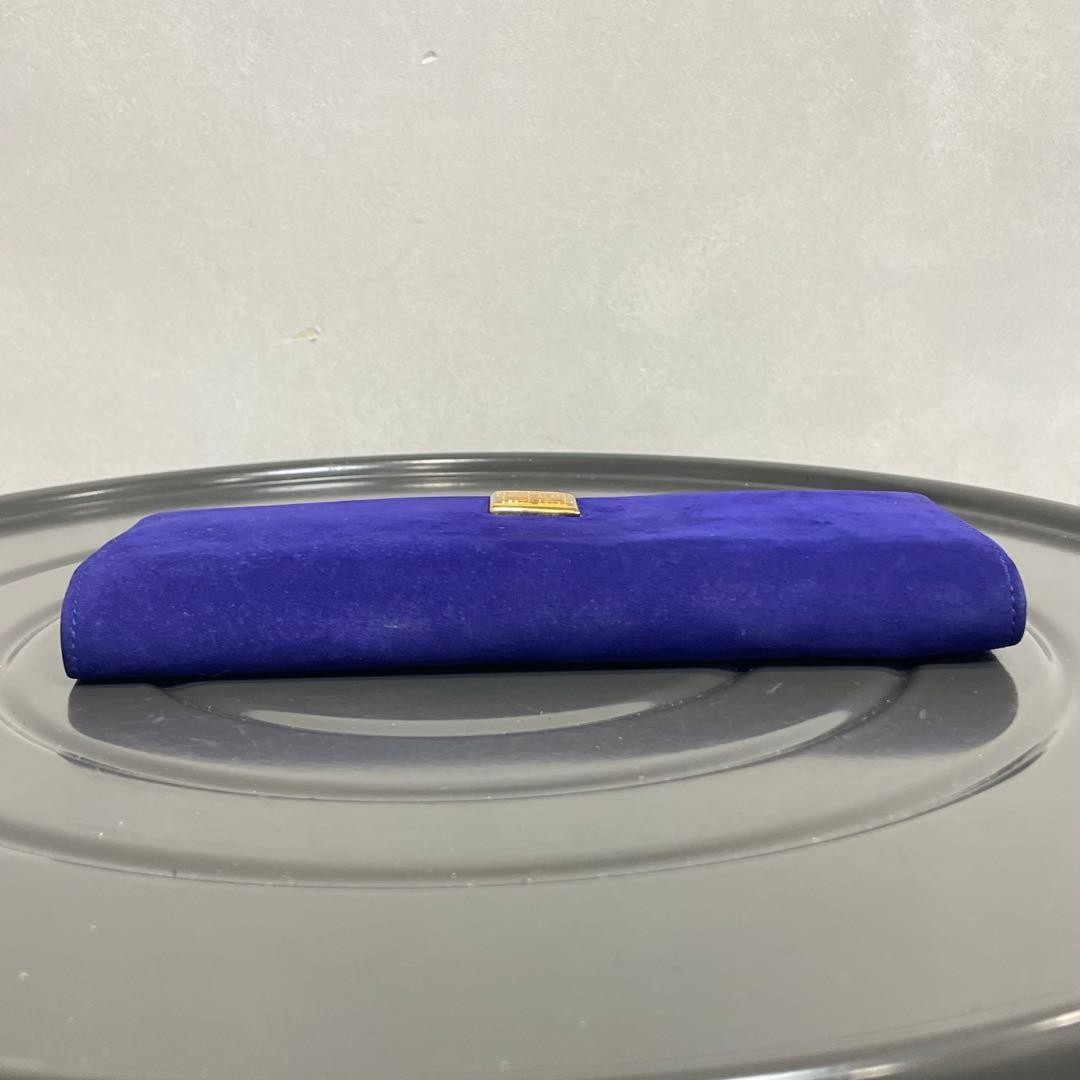 Coin Purse Givenchy Suede Fabric Long Wallet Royal Blue S thumbnail 3