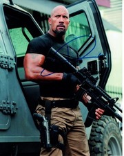 Dwayne The Rock Johnson signed 8x10 Fast and the Furious Luke Hobbs photo COA
