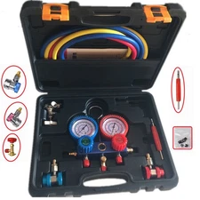 R134A AC Manifold Pressure Gauge Set for Automotive Air Conditioning Repair Tool