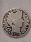 1912 Barber Half Dollar 90% Silver