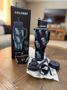 GLOWIE JELLYFISH by COLDEST.  HARD TO FIND Water Bottle. 