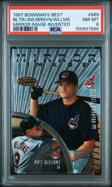 1997 INVERTED ADRIAN BELTRE/CHIPPER JONES/MATT WILLIAMS/RUSSELL BRANYAN PSA 8