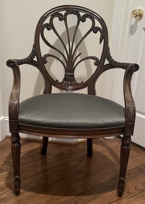 Hickory Chair 1725-16 Anthemion Arm Chair w/1 missing & 1 cracked Hickory Chair 1725-16 Anthemion Arm Chair w/1 missing & 1 cracked