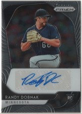 Randy Dobnak 2020 Panini Prizm Rookie Autograph Card #RA-RD AUTO. rookie card picture