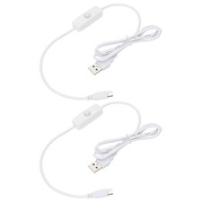 3.28ft Type C USB Extension Cable with Switch, 2pcs Button Switch Power Cable