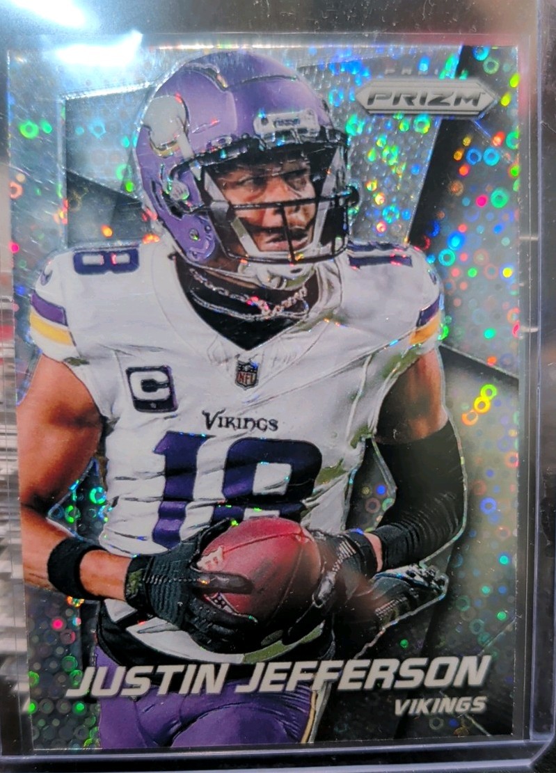 2024 Panini Prizm - Prizm Flashback Justin Jefferson #7 No Huddle Prizm Vikings