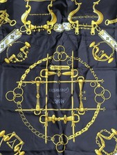 RARE VINTAGE HERMES Silk Scarf "Mors et Filets" Carre 90 Duty-free US