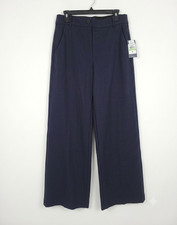 Tommy Hilfiger womens dress pants in solid navy flat front inseam 32 size 8
