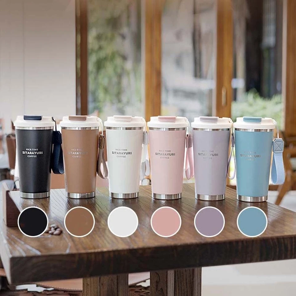 Large Capacity Coffee Water Cup TPR Handhold Portable Bottle Cycling - Image 3 of 4