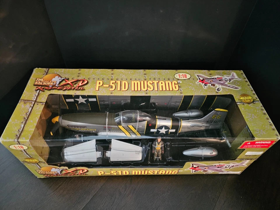 P-51D Mustang Flying Undertaker Segunda Guerra Mundial The Ultimate Soldier 1:18 nuevo sin usar, en caja Foto 4 de 4