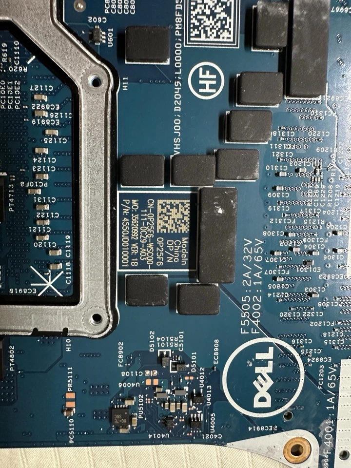 Placa madre original Dell XPS 17 9700 Intel i5-10300H P25F6 M Foto 4 de 4