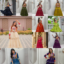 NEW Women Navratri Chaniya Choli Kutch Embroidery Ghagra Lehenga Garba Dress