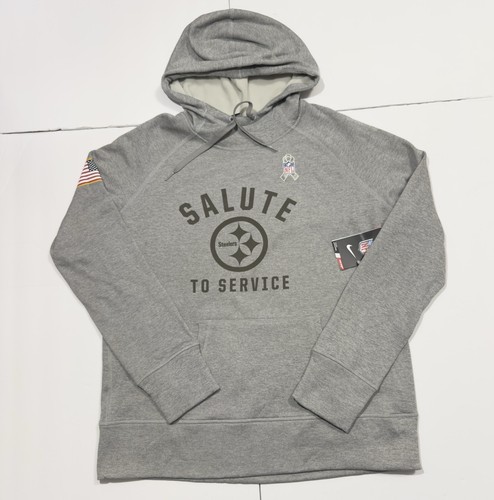 Nike Pittsburgh Steelers NFL Salute to Service Hoodie Women’s XL Therma Fit Gray