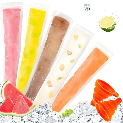 Ice Bag 320pcs Disposable Beverage Packaging Bag Ice Mold Bag with Funnel Party