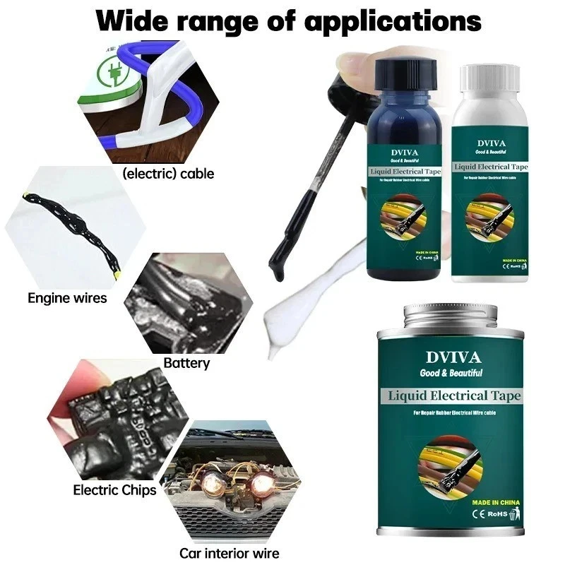 Waterproof Liquid Electrical Tape Insulating Wire Cable Repair Quick Dry Sealant - Image 4 of 4