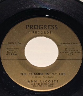 ANN LACOSTE w THE QUEEN TONES UMHUH 7'' 45 SOUL R&B PROGRESS RECORDS BLUES VINYL
