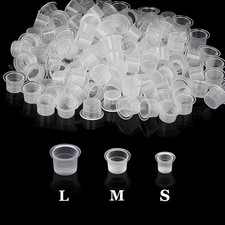 Tattoo Ink Caps, 300Pcs Ink Cups Pigment Caps Disposable Cups for Tattooing Mix