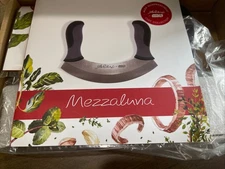 Alex by DASH Mezzaluna Knife Soft Rubber Grips Chopping Knife New in Box