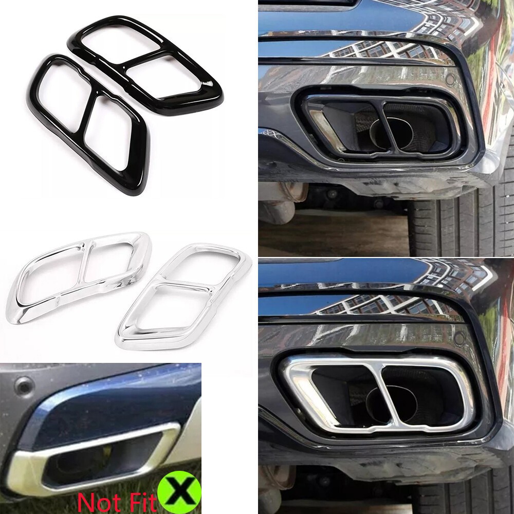 Steel Rear Exhaust Muffler Tail Pipe Cover For Bmw X5 G05 X6 G06 X7 G07 2019-24