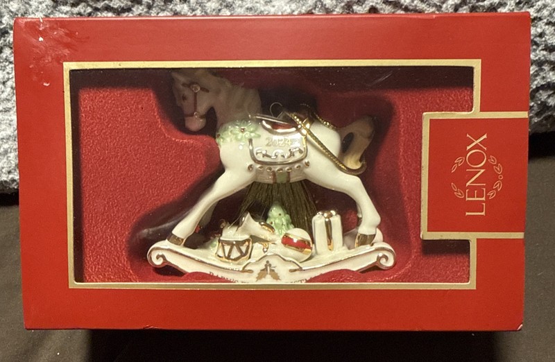 Lenox 2024 Rocking Horse Ornament Baby's 1st Christmas First Gift Vintage NEW