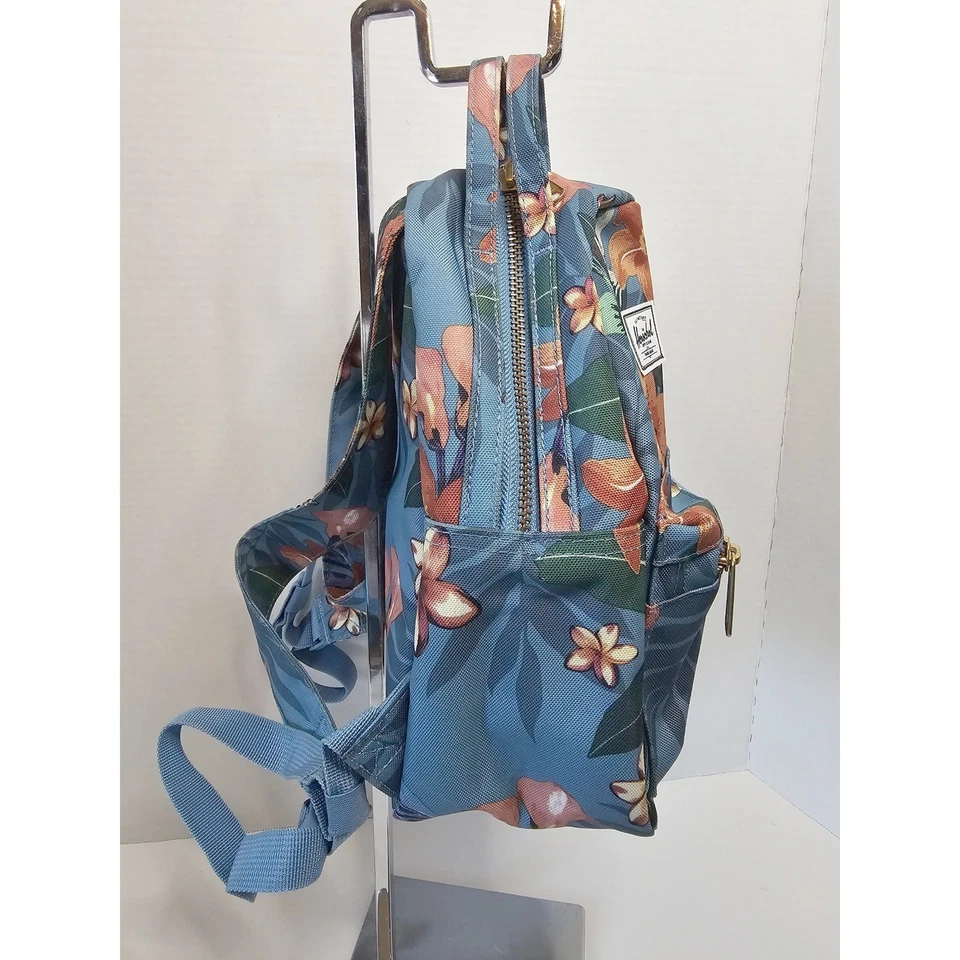 Herschel Supply Co. Nova 迷你夏季花卉蓝色背包 二手 1X — 第 2/4 张图片