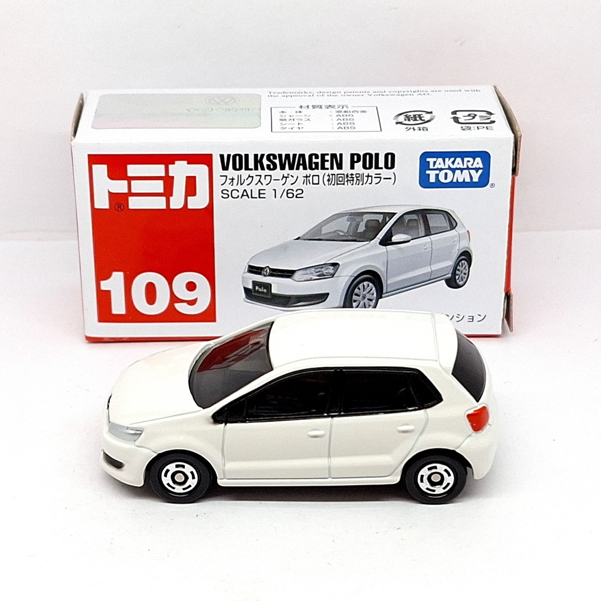 TOMICA 109 VOLKSWAGEN POLO 1/62 TOMY DIECAST CAR WHITE 2013 New | eBay