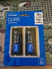 Crucial 32GB Kit (2x16GB) DDR5 5600MHz CL46 SODIMM RAM - CT2K16G56C46S5 - BNIB