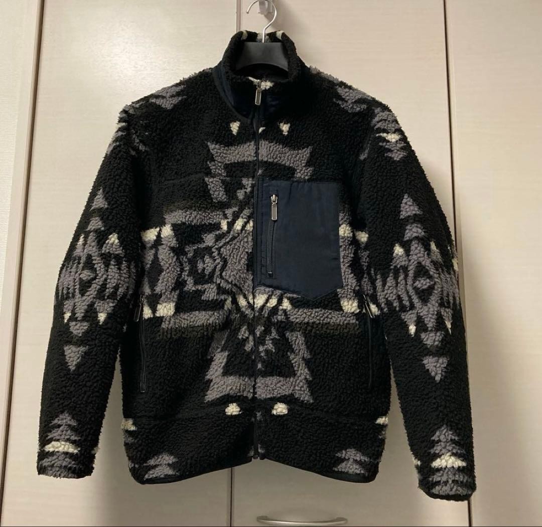PENDLETON Native Pattern Boa Fleece Jacket Black … - image 2