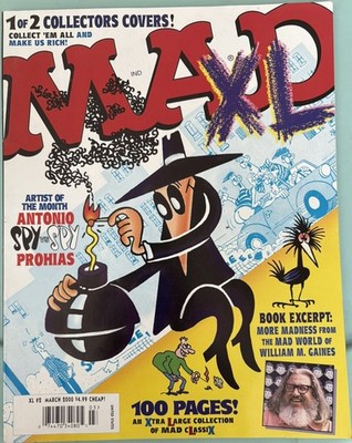 MAD XL Magazine - March 2000 #2 - Spy vs Spy Cover - Antonio Prohias Artist Feat