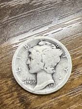 1916 MERCURY SILVER DIME Actual Coin Check My Store Out FREE SHIPPING First Year