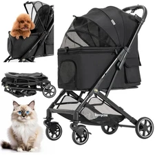 Medium Dog Stroller, Pet Stroller for Medium Dogs Up to 55lbs, Lightweight Al...
