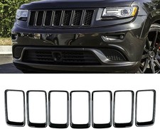 Elegant 7pcs Vent Insert Trim In Gloss Black For Jeep Grand Cherokee 2014-2016
