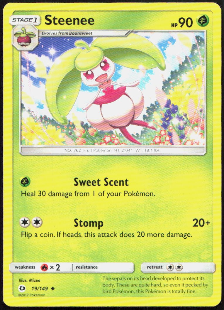 Steenee 19/149 Uncommon SM Base Set Pokemon
