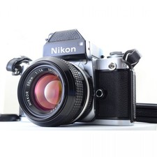 Nikon F2 Eye Level Silver SLR Film Camera 50mm f/1.4 MF Lens Excellent 5 5403