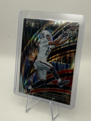 2025 Panini Select #206 Dont'e Thornton Jr. Red and Black Prizm Shock