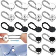 16 Pcs Collar Extenders for Mens Shirts, Elastic Button Extender for Dress Shirt