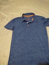 TOMMY BAHAMA ACTIVE Youth Polo Shirt 10-12 poly/elastan blue NWT