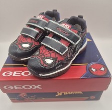 Light Up Geox Infant B Todo Marvel Spiderman Trainer Navy Red Infant Size UK 6