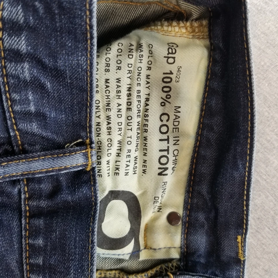 Gap Jeans Men's Sz 29x30 VTG Bootcut Dark Wash 100% Cotton Normcore Cute Trendy - Image 4 of 4