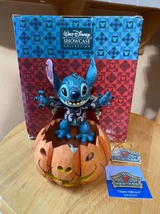 Jim Shore Disney Stitch Halloween in Lit Pumpkin VERY RARE 4016579 | eBay