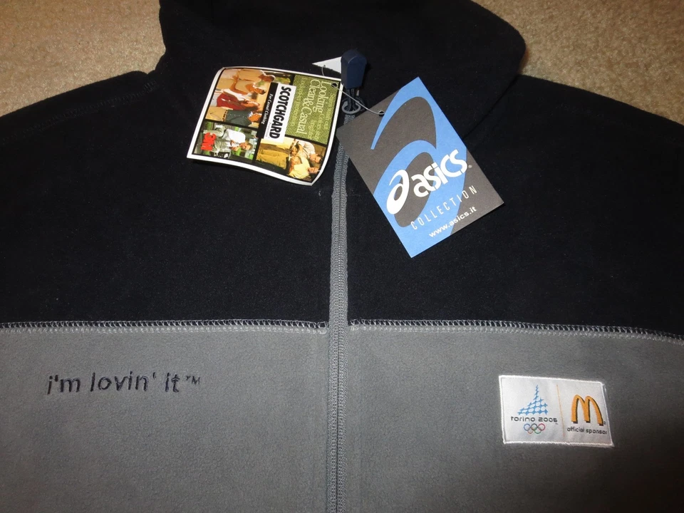 Torino 2006 Winter Olympics Asics Fleece Vest 2XL NEW Snowboarding team - Imagem 2 de 4